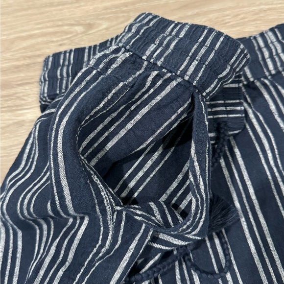 Sonoma Navy & Silver Striped Straight Leg Mid Rise Pants Size M New With Tags - Picture 10 of 16